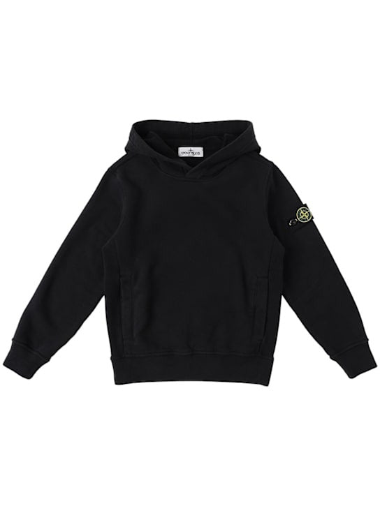 Felpa bambino Stone Island nera in cotone | ViaMonte Shop