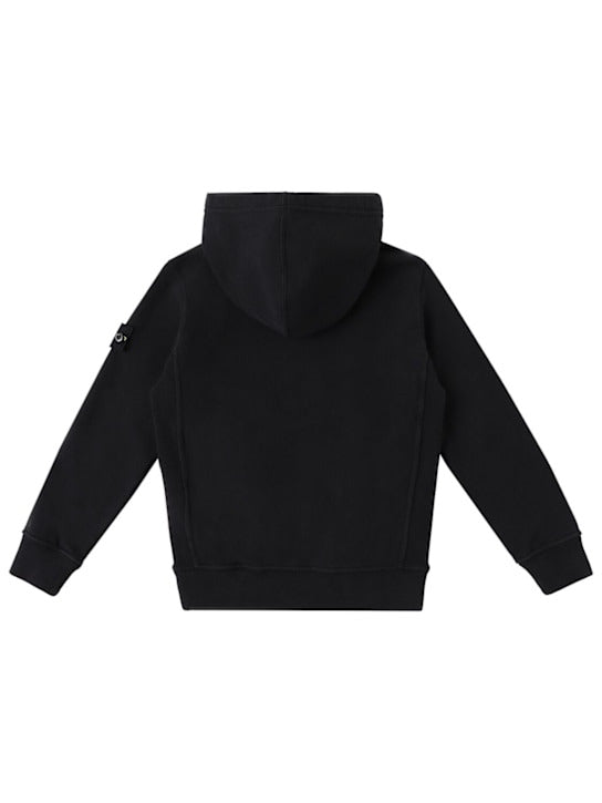 Felpa bambino Stone Island nera in cotone | ViaMonte Shop
