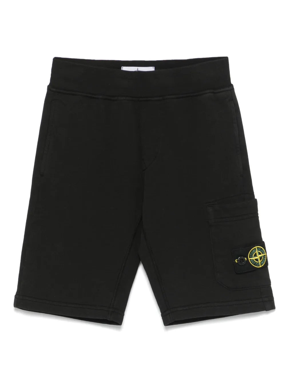 Bermuda bambino Stone Island nero in cotone | ViaMonte Shop
