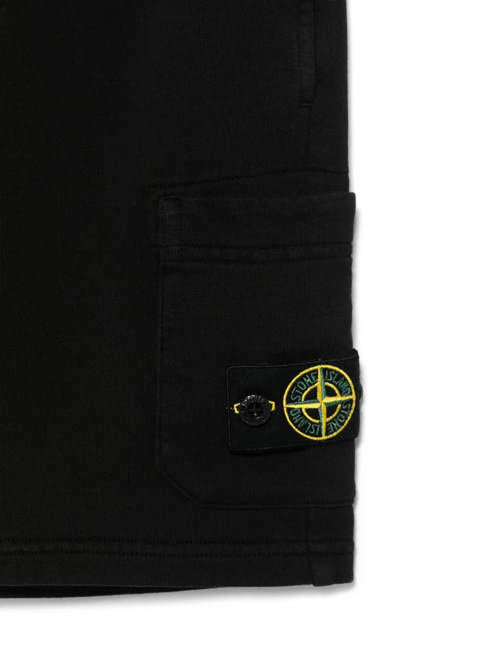 Bermuda bambino Stone Island nero in cotone | ViaMonte Shop
