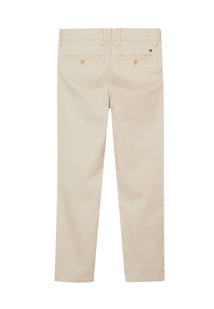 Pantalone bambino Tommy Hilfiger beige in cotone | ViaMonte Shop
