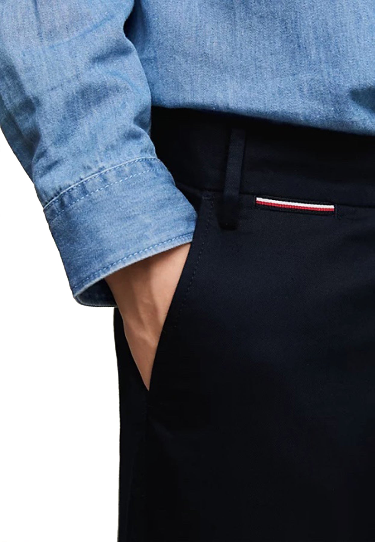 Pantalone bambino Tommy Hilfiger blu navy in cotone | ViaMonte Shop