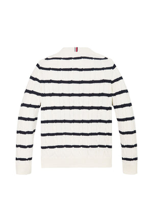Maglia bambino Tommy Hilfiger bianca in cotone | ViaMonte Shop