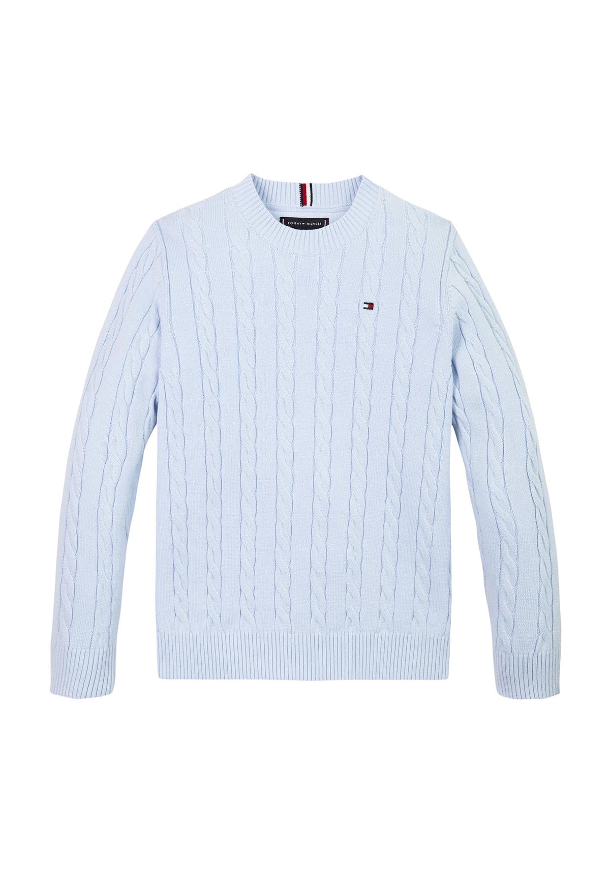 Maglia bambinoTommy Hilfiger celeste in cotone | ViaMonte Shop