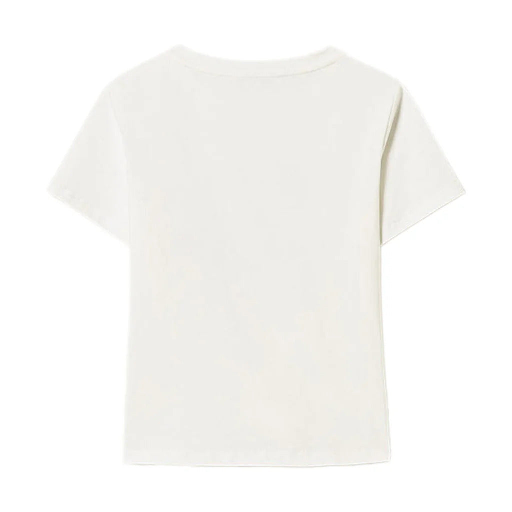 T-shirt bambina Twinset bianca in cotone | ViaMonte Shop
