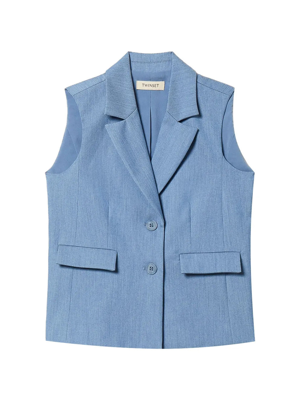 Gilet bambina Twinset cielo in misto viscosa | ViaMonte Shop