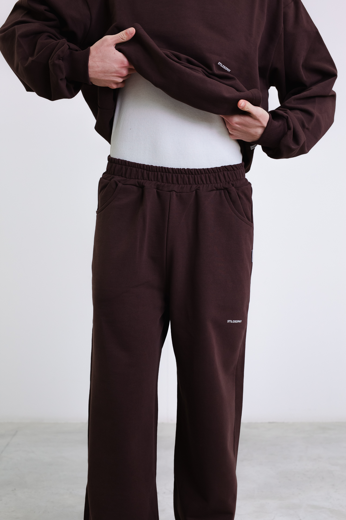 Stilosophy Julian marrone pantalone uomo | ViaMonte Shop