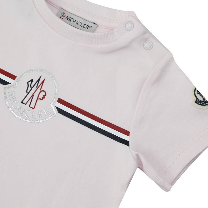 ViaMonte Shop | Moncler Enfant t-shirt baby boy rosa in cotone