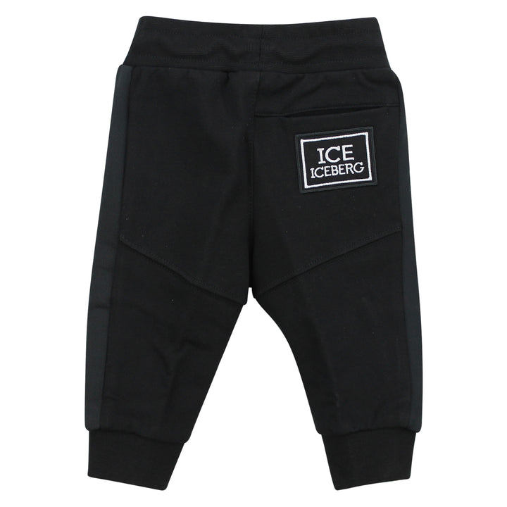 ViaMonte Shop | Ice Iceberg pantalone in tuta nero baby boy in cotone