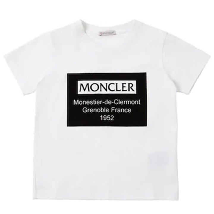 ViaMonte Shop | Moncler Enfant t-shirt bambino in cotone bianca