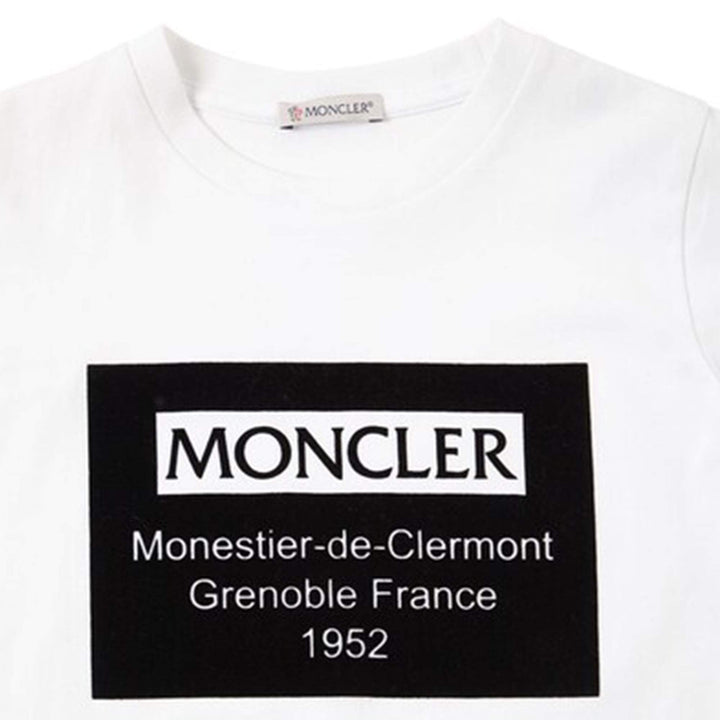 ViaMonte Shop | Moncler Enfant t-shirt bambino in cotone bianca