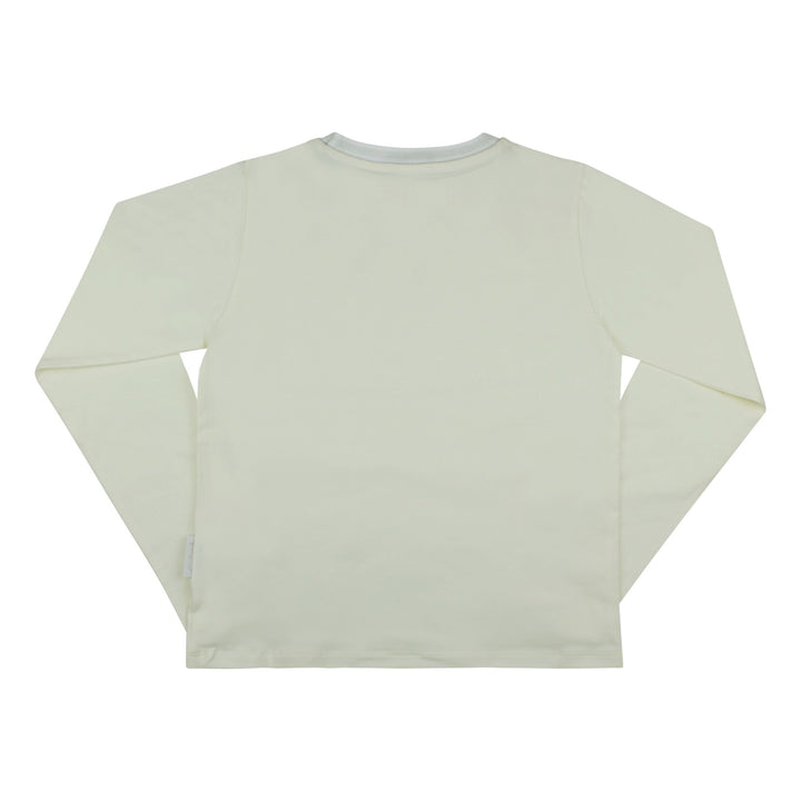 ViaMonte Shop | Moncler Enfant t-shirt bambina in cotone stretch avorio
