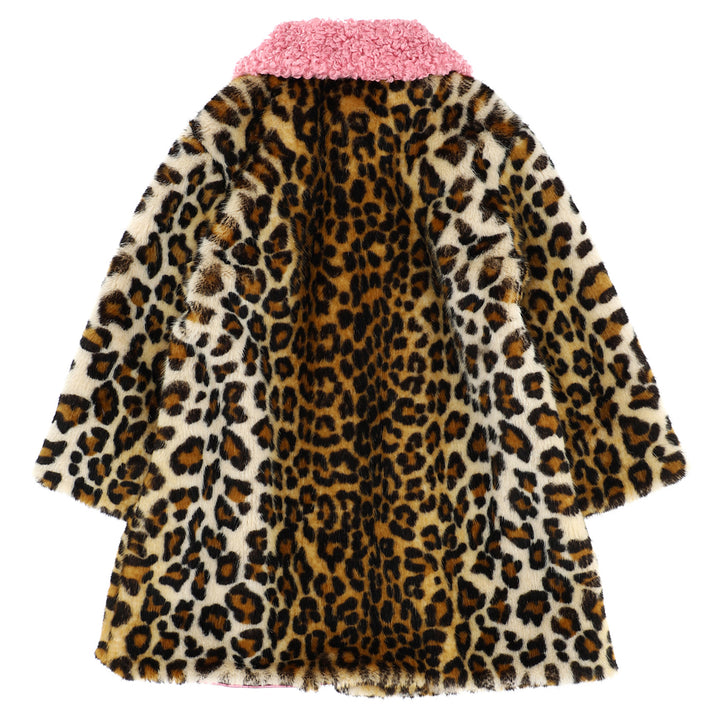 ViaMonte Shop | Monnalisa cappotto bambina in eco pelliccia animalier
