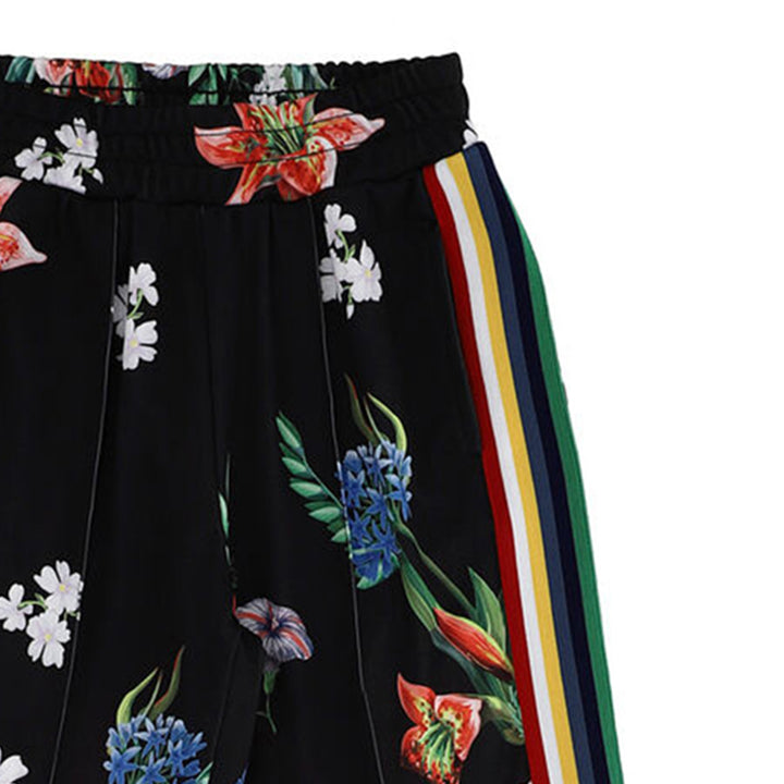ViaMonte Shop | Monnalisa pantalone nero teen con stampa fiori
