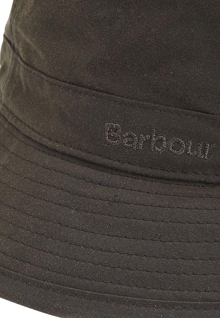 ViaMonte Shop | Barbour kids cappello bucket bambino in cotone cerato verde