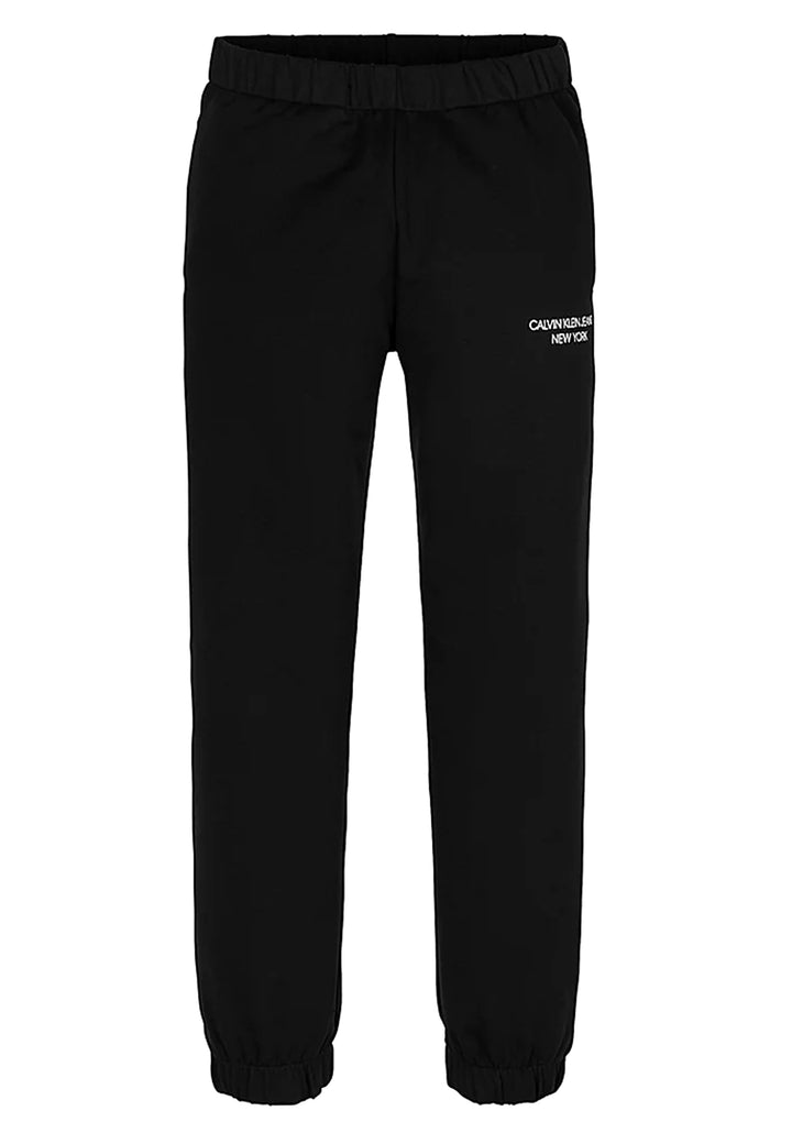 ViaMonte Shop | Calvin Klein Jeans bambina pantalone sportivo nero in cotone