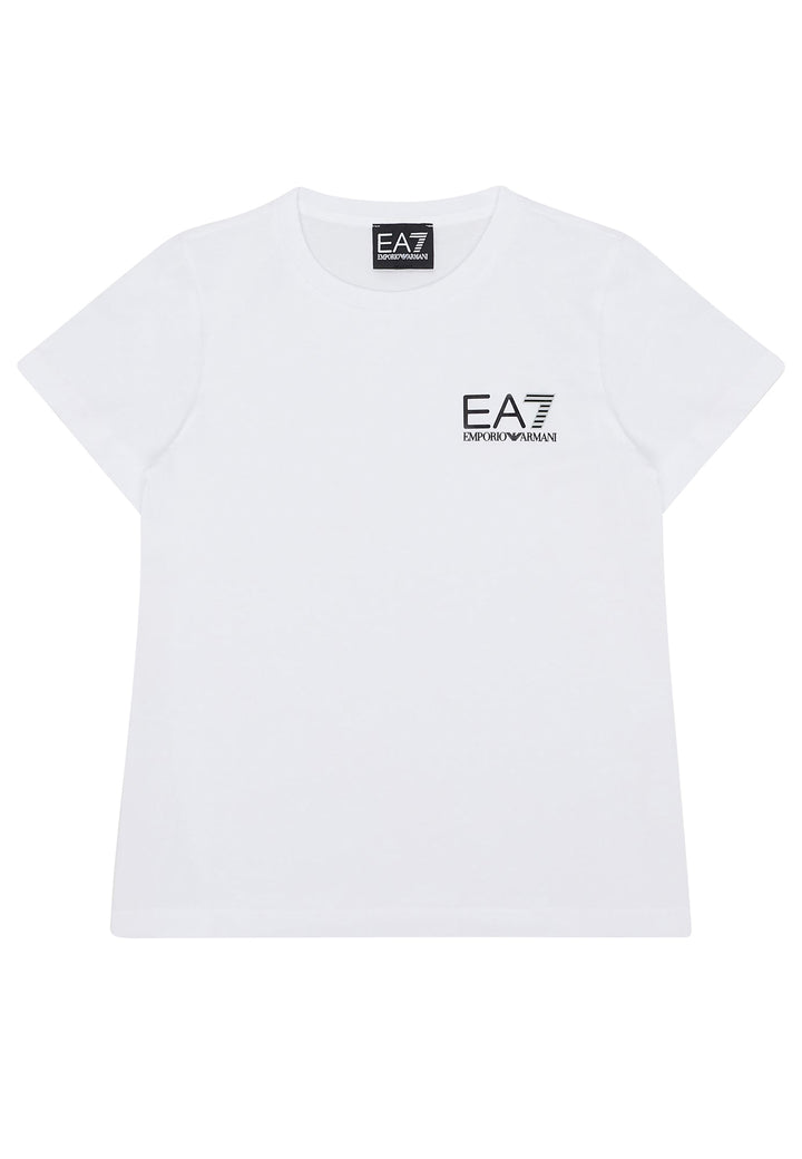 ViaMonte Shop | EA7 Emporio Armani t-shirt teen bianca in cotone