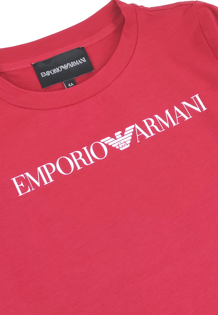 ViaMonte Shop | Emporio Armani teen t-shirt rossa in jersey di cotone