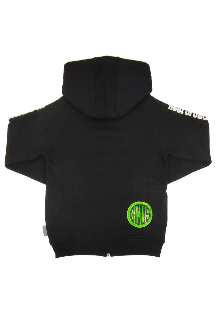 ViaMonte Shop | GCDS bambino felpa nera in cotone con cappuccio