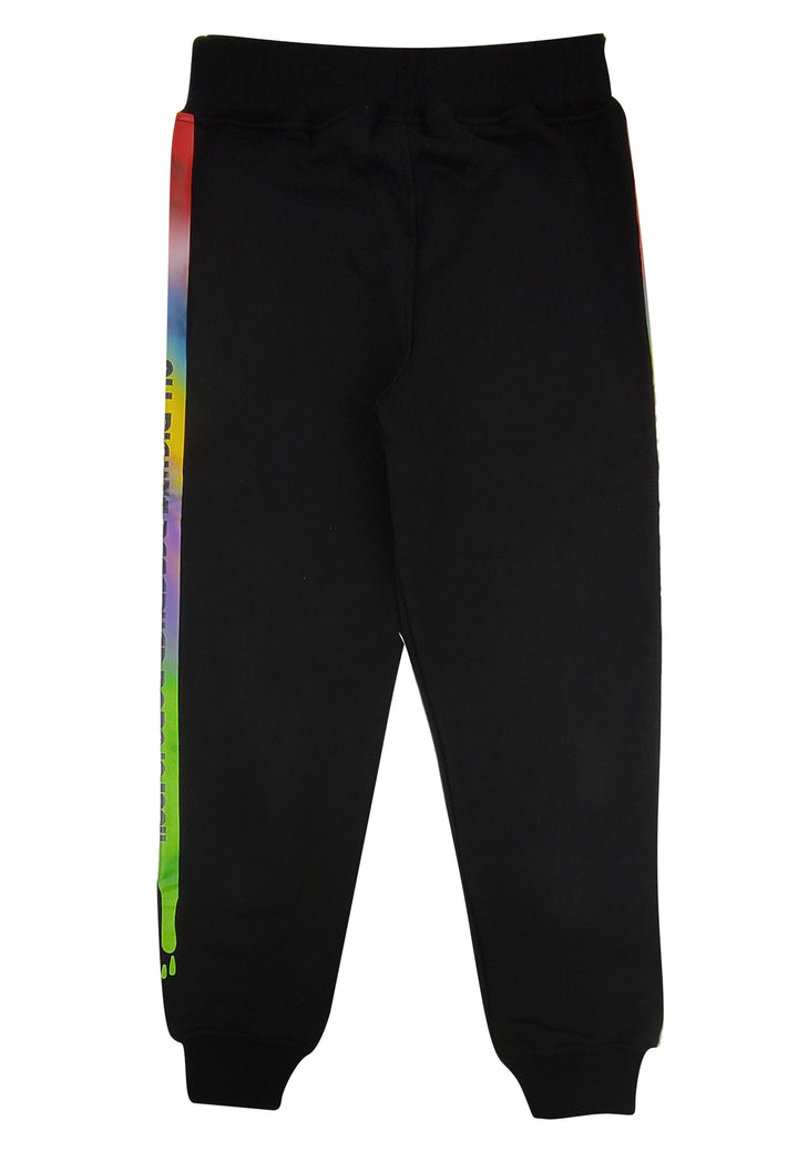ViaMonte Shop | GCDS pantalone sportivo bambino nero in felpa di cotone