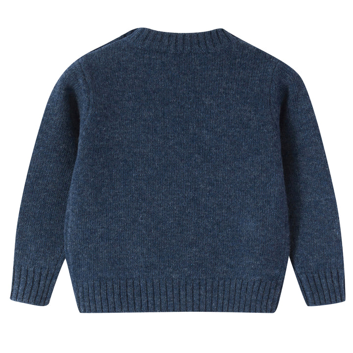 ViaMonte Shop | Il Gufo maglia baby boy blu in pura lana