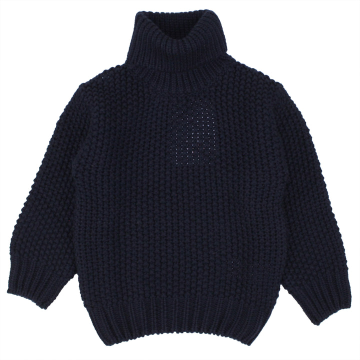 ViaMonte Shop | Il Gufo bambino maglia blu in lana