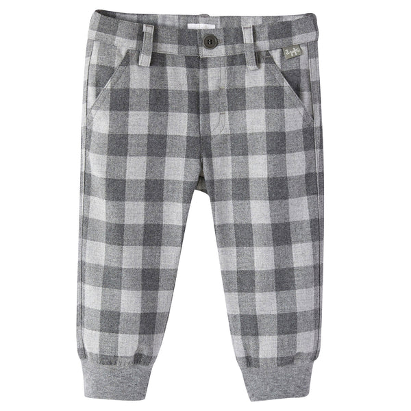 ViaMonte Shop | Il Gufo baby boy pantalone check in tecnowool