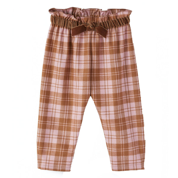 ViaMonte Shop | Il Gufo baby girl pantalone check con fiocco
