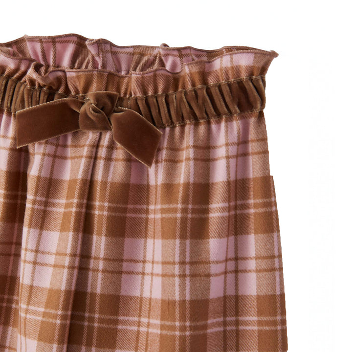 ViaMonte Shop | Il Gufo baby girl pantalone check con fiocco