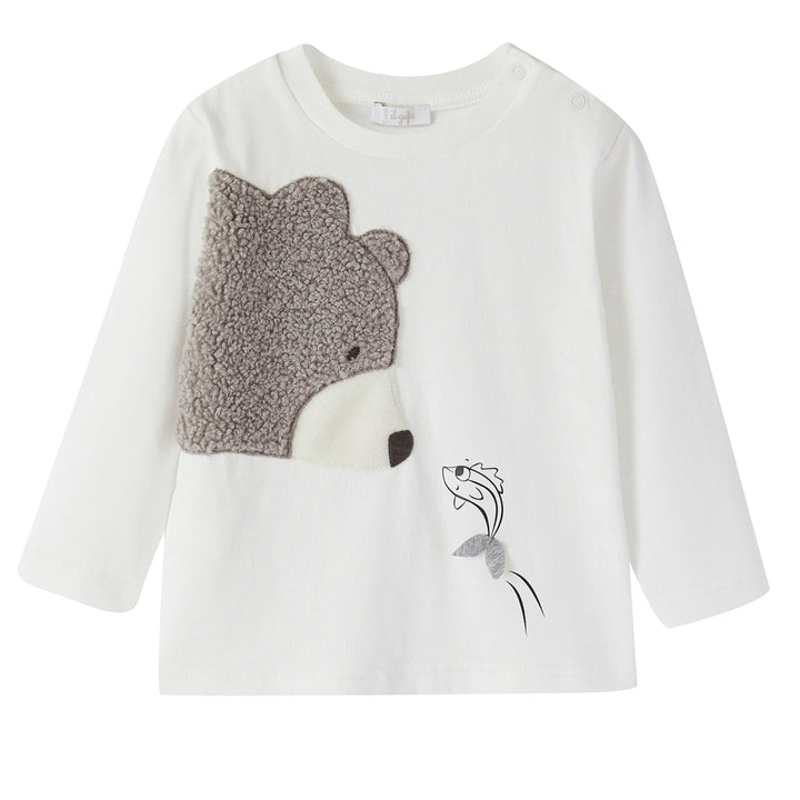 ViaMonte Shop | Il Gufo t-shirt baby boy bianca in jersey di cotone