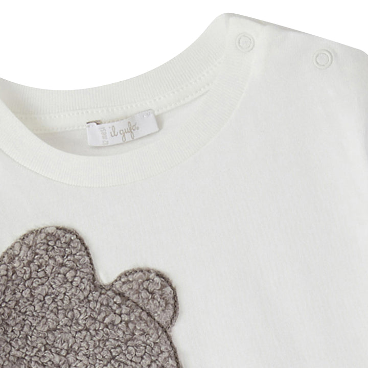 ViaMonte Shop | Il Gufo t-shirt baby boy bianca in jersey di cotone