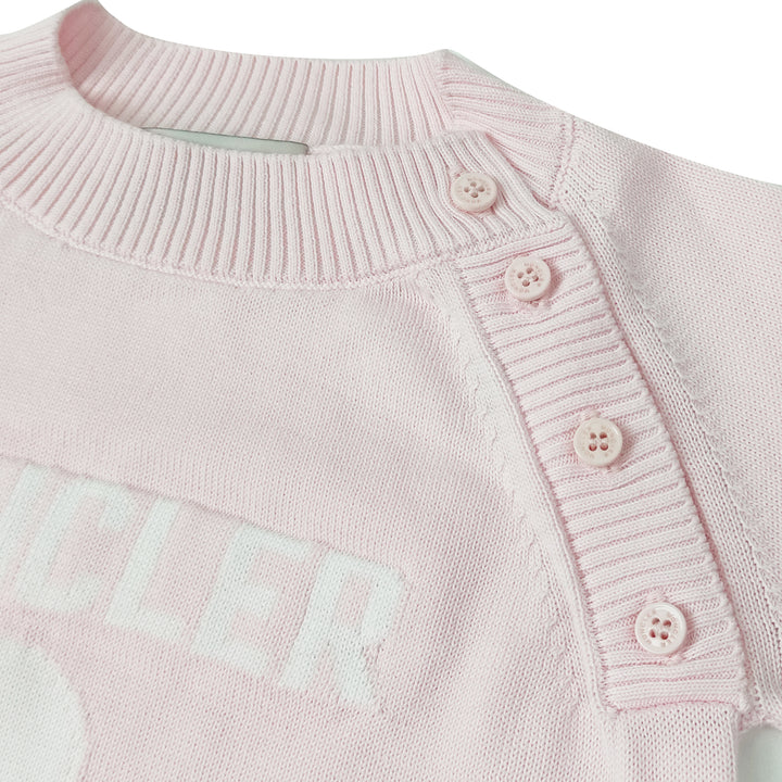 ViaMonte Shop | Moncler Enfant maglia baby girl rosa in puro cotone