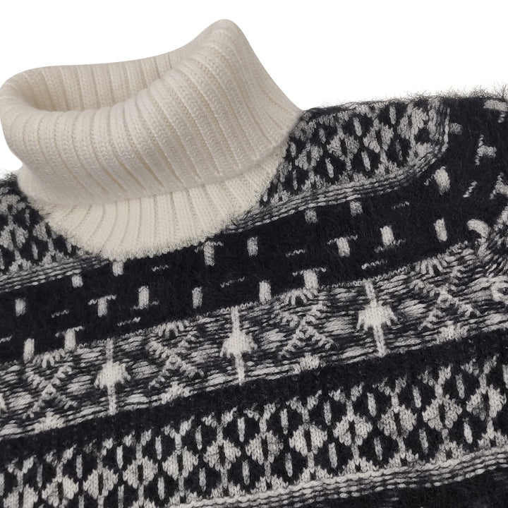 ViaMonte Shop | Moncler Enfant abito bambina panna in lana a intarsio