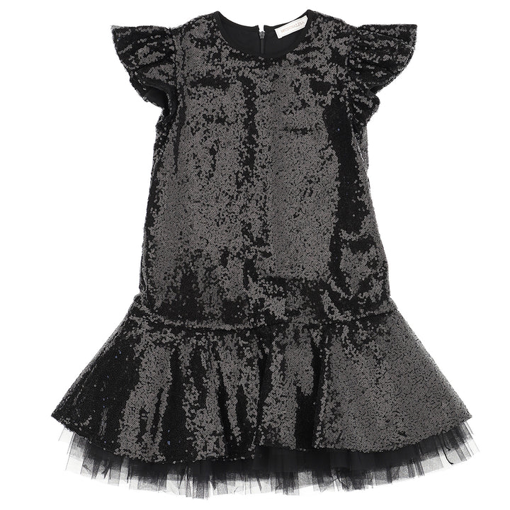 ViaMonte Shop | Monnalisa teen abito nero con paillettes
