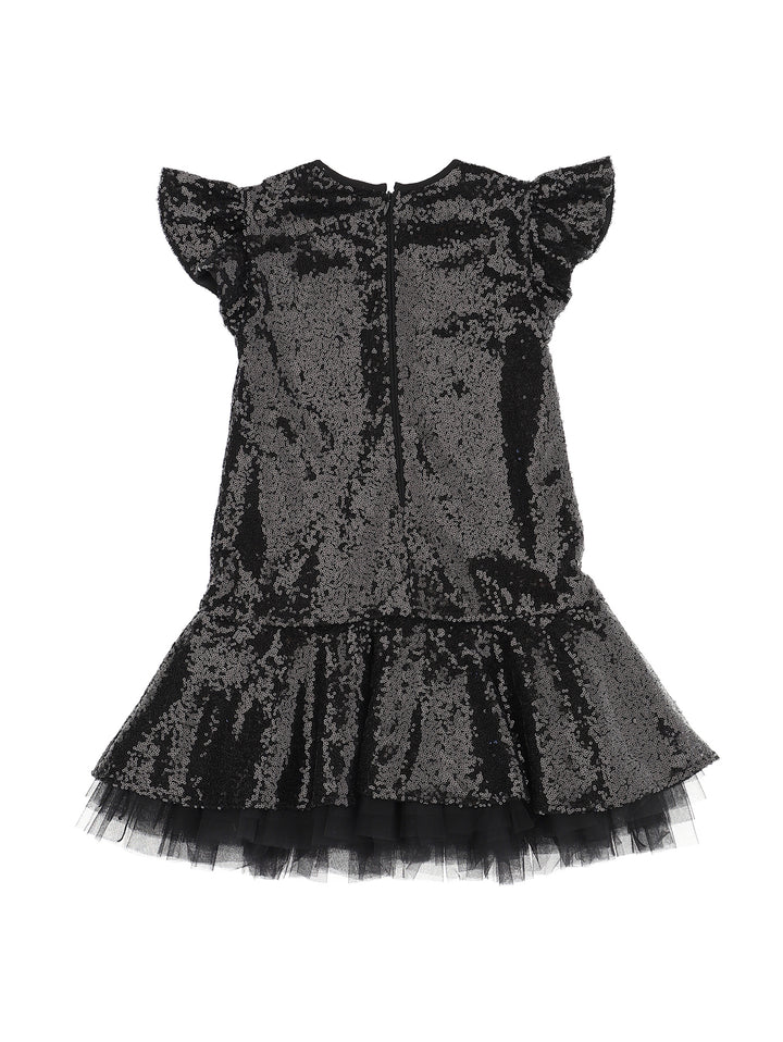 ViaMonte Shop | Monnalisa teen abito nero con paillettes