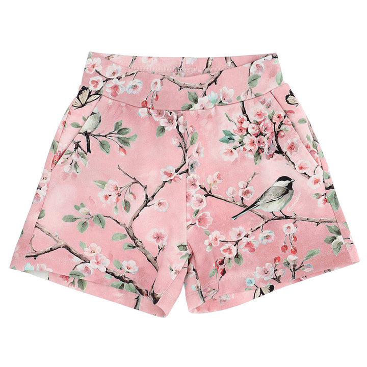 ViaMonte Shop | Monnalisa bambina shorts rosa antico in felpa di cotone