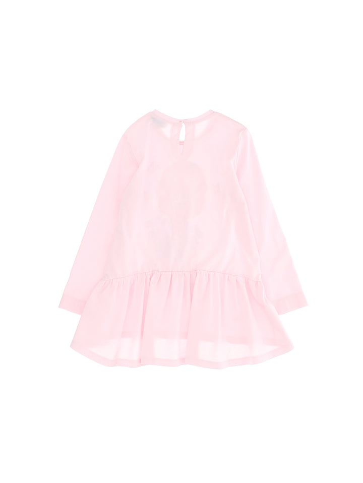 ViaMonte Shop | Monnalisa bambina maxi t-shirt rosa antico in jersey di cotone