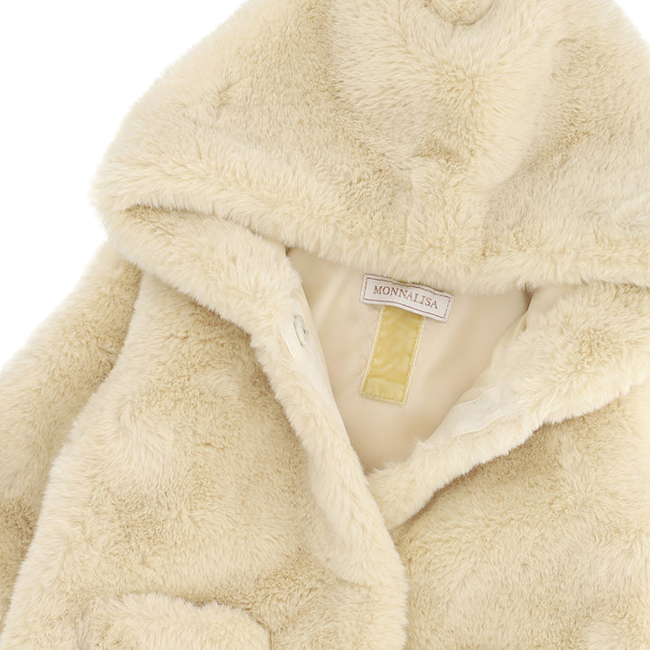 ViaMonte Shop | Monnalisa cappotto baby girl in eco pelliccia panna