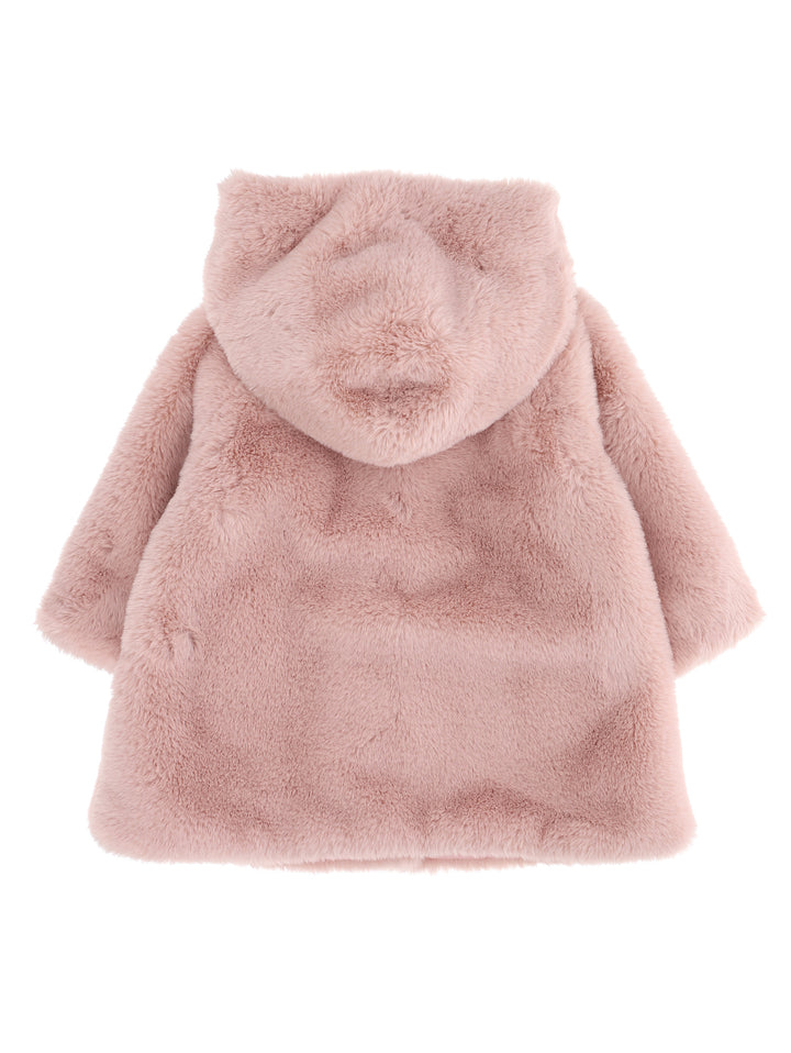ViaMonte Shop | Monnalisa cappotto baby girl in eco pelliccia rosa antico