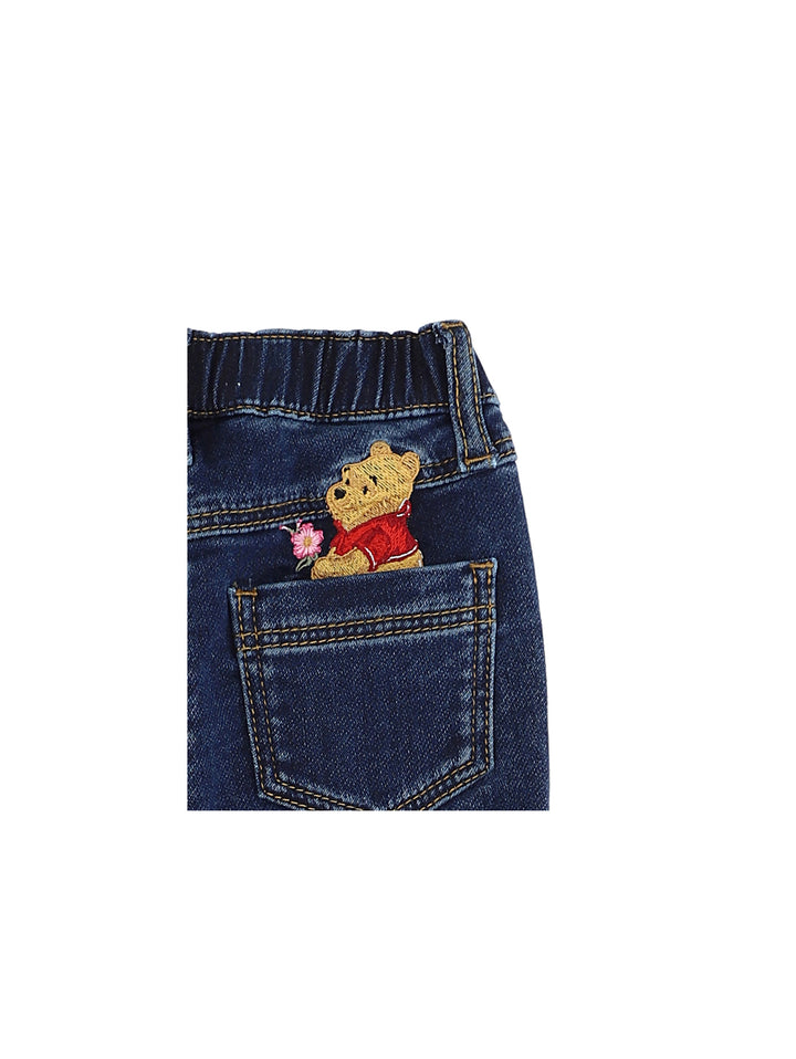 ViaMonte Shop | Monnalisa baby girl pantalone blu in felpa di cotone effetto jeans