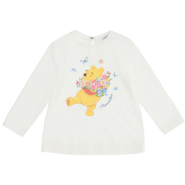 ViaMonte Shop | Monnalisa baby girl t-shirt panna in jersey di cotone