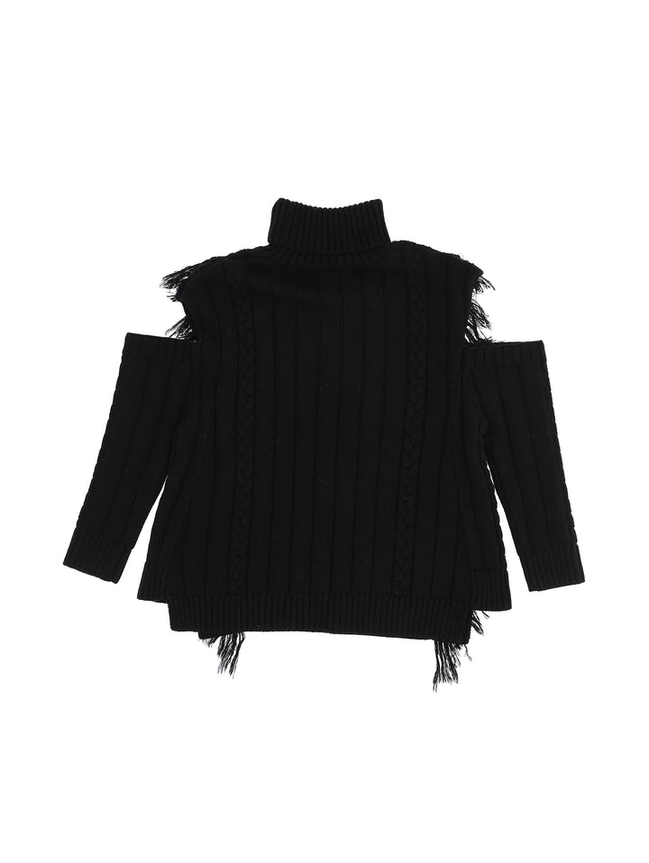 ViaMonte Shop | Monnalisa bambina maglia nera in misto lana