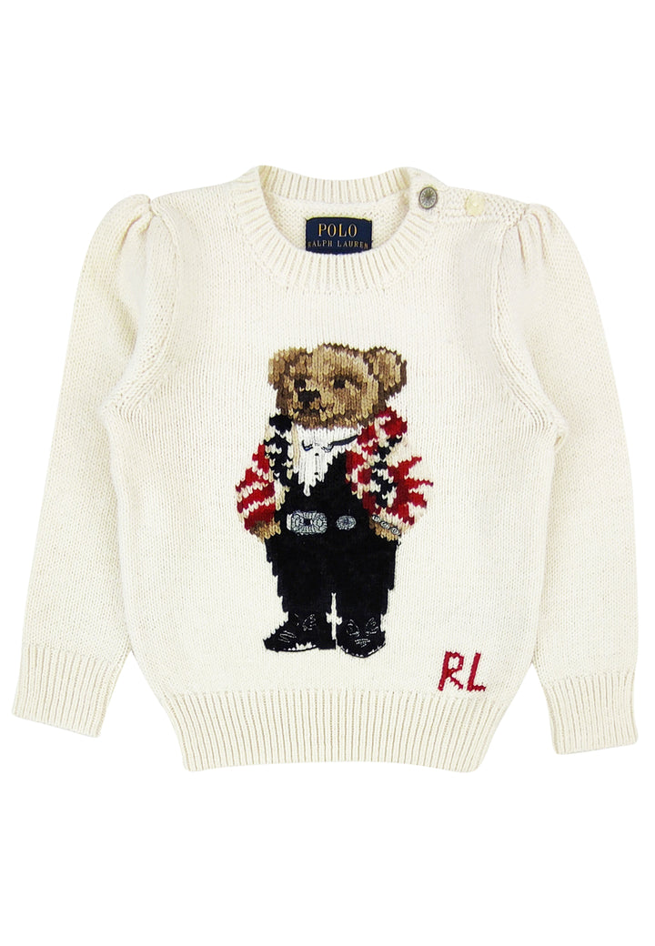 ViaMonte Shop | Ralph Lauren maglia bambina crema in cotone