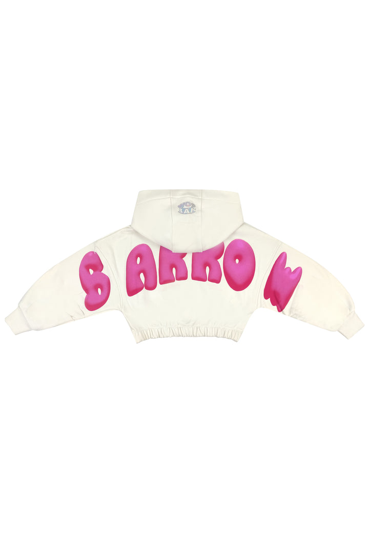 ViaMonte Shop | Barrow bambina felpa panna in cotone stampa teddy