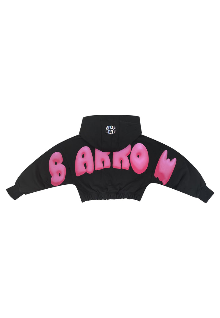 ViaMonte Shop | Barrow bambina felpa nera in cotone stampa teddy
