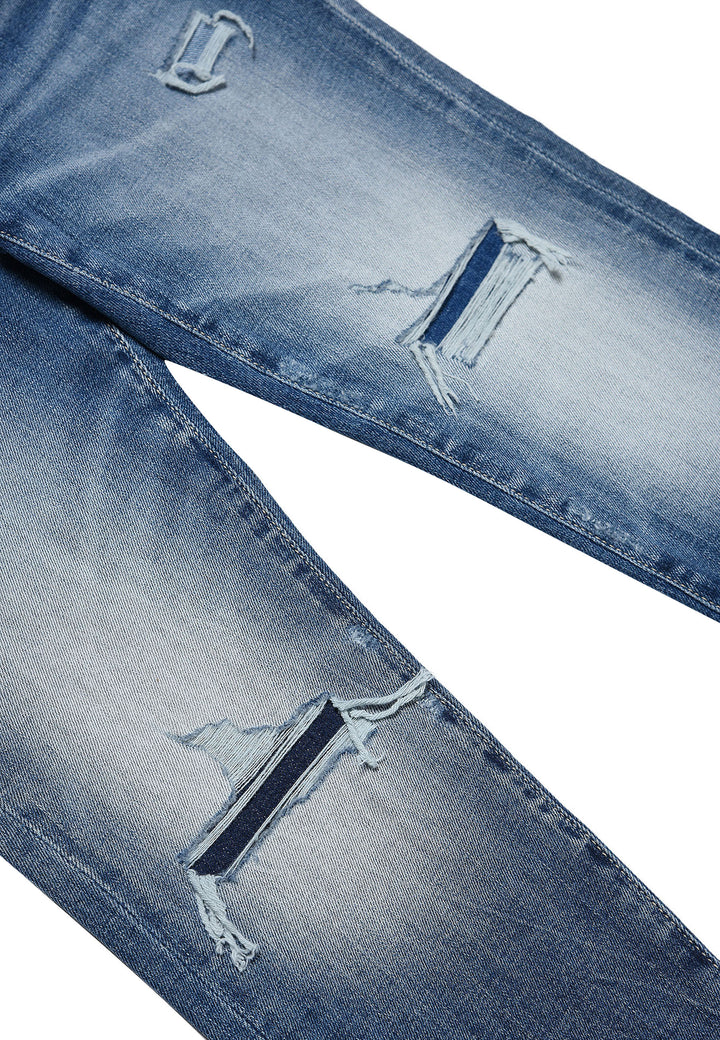 ViaMonte Shop | Diesel Kid jeans slim fit teen in denim used con rotture