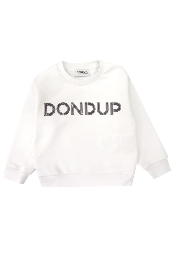 ViaMonte Shop | Dondup kids felpa bambino bianca in cotone