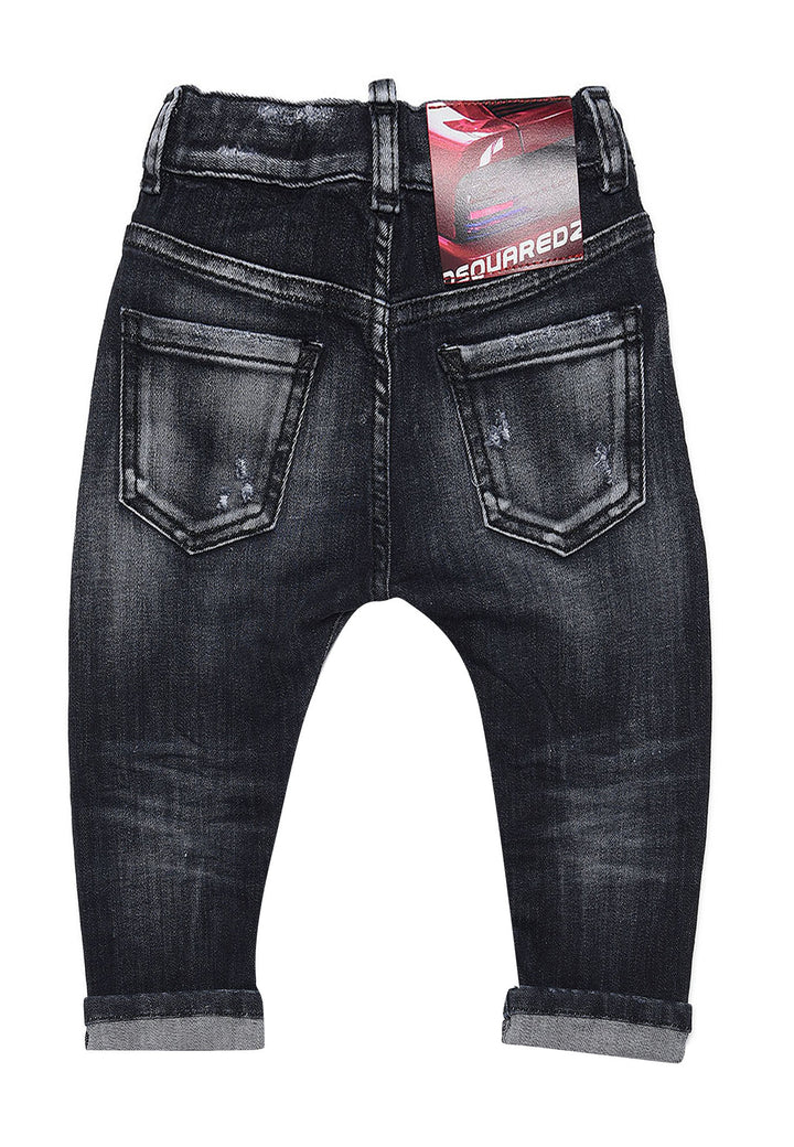 ViaMonte Shop | Dsquared2 baby boy jeans nero in denim di cotone stretch