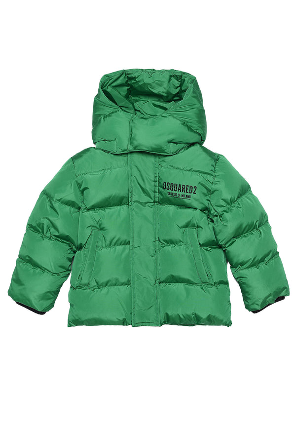 ViaMonte Shop | Dsquared2 baby boy piumino verde in nylon