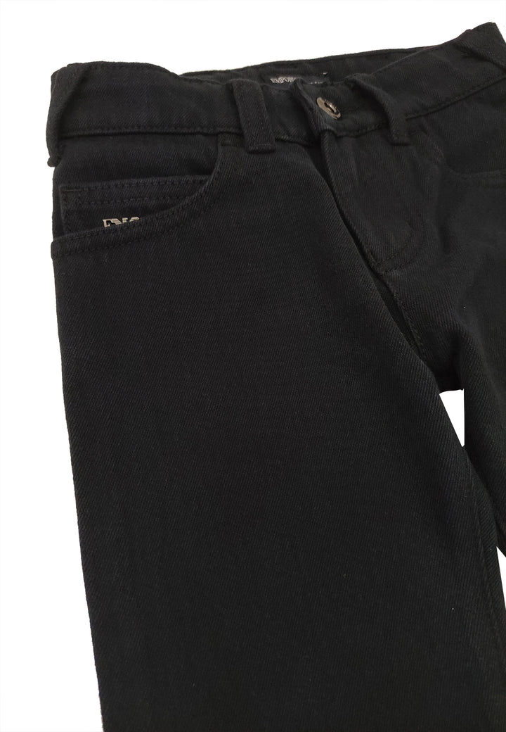 ViaMonte Shop | Emporio Armani bambino pantalone nero in denim di cotone